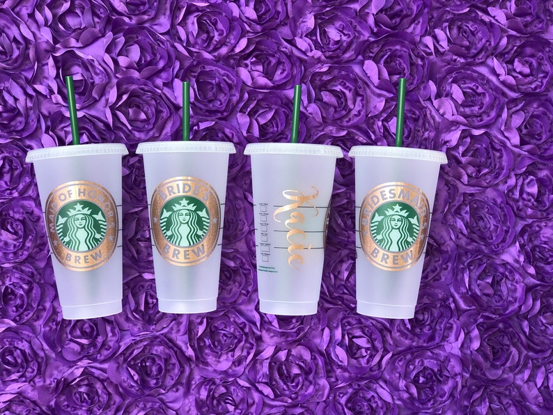 Starbucks Cup, Bridesmaid Gift, Personalized Gift, Bridesmaid Proposal, Gift Box, Bridal Party, Wedding Tumbler, Starbucks Bridesmaid Cup 