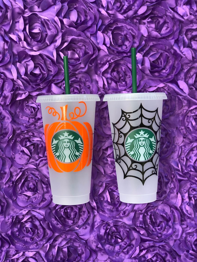 Halloween Starbucks Cup Pumpkin Starbucks Cup Spooky Season Etsy