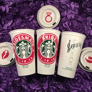 Personalized Starbucks Cup / Bridesmaid Gifts / Bride Cup / Wedding Party Gifts / Bridesmaid Proposal / Personalized Gift / Bridal Party image 4