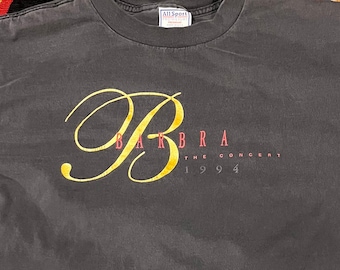 Vintage 94 Barbra Streisand the Concert T-shirt Black MGM Grand