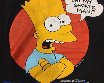 1990 bart simpson tank top size xl made in france