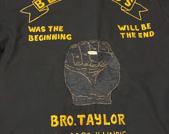 Giacca souvenir anni '60 Black Power dell'era vietnamita, pezzo unico degno di un museo, in perfette condizioni