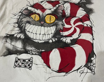 Vintage 90s the Cheshire Cat T-shirt Size Xl Made in Usa/cartoon