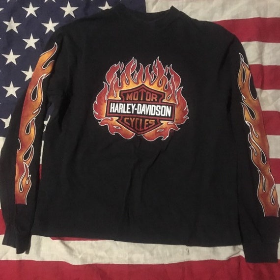 Vintage 80s harley davidson long sleeve single sti