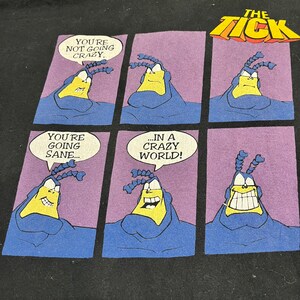 1990年代のティックコミックブックTシャツ、アメリカ製、サイズXL、シングルステッチ