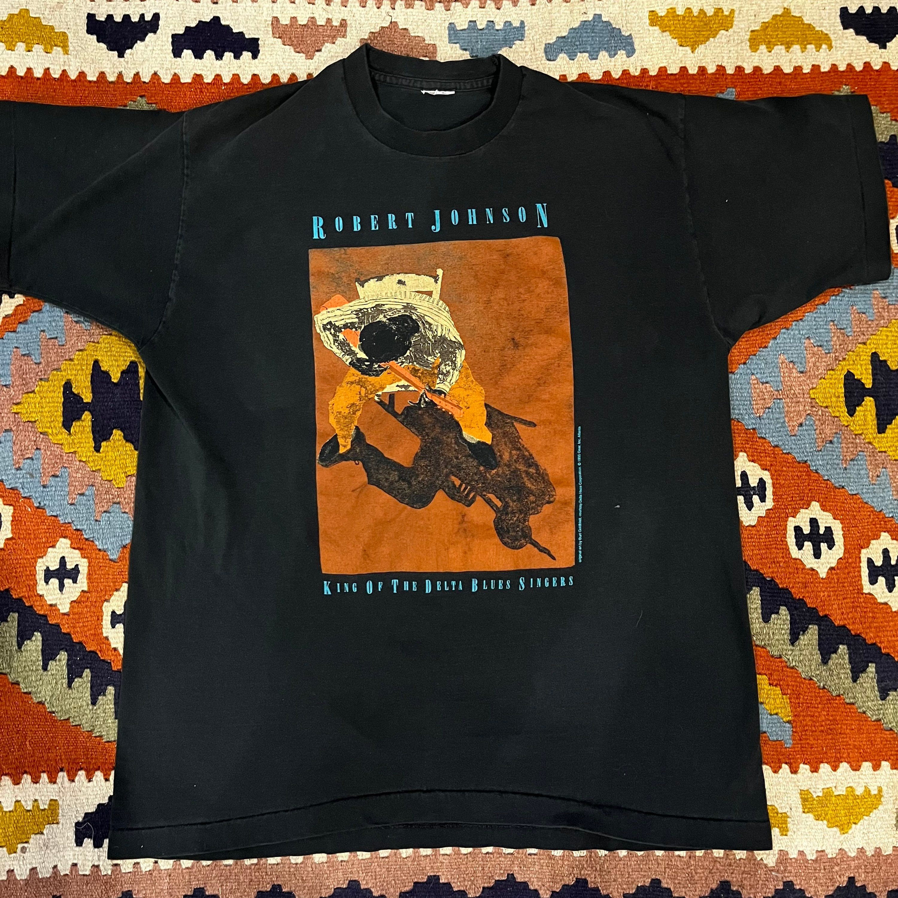 90s Single Stitch Robert Johnson Delta Blues T Shirt Size Xl Born