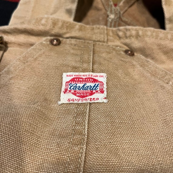 Beautiful 1950s  canvas carhartt overalls with woo