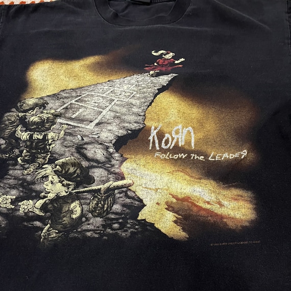 1998 Korn T-shirt Giant Licence Follow the Leather Album 1998 Korn T-shirt Giant Licence Follow the Leather Album