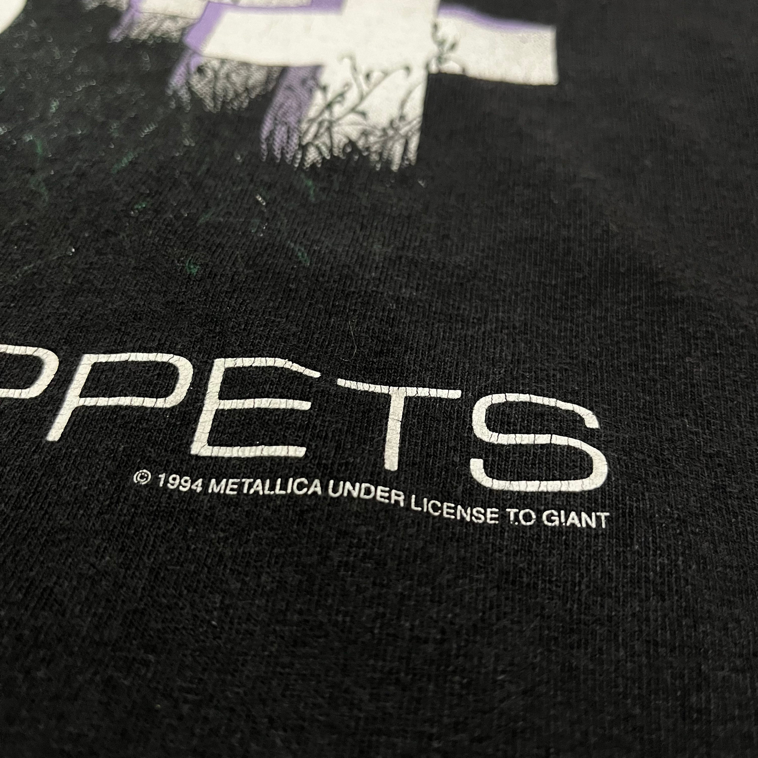 llicaメタリカ MASTER OF PUPPETS Tシャツ1994 1994 Metallica T-shirt Giant License Size Xl Master of Puppets in