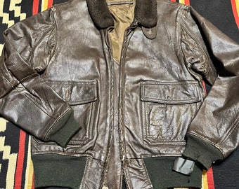 60's USN flight leather jacket type G-1 size 38 made by Star