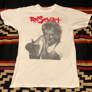 80er Jahre Rod Stuart Tournüre - Shirt