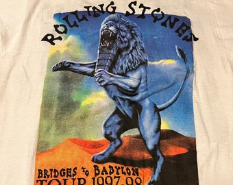 Vintage 1997 rolling stones american  Babylon tour made in usa size xl single stitch 2 sided print