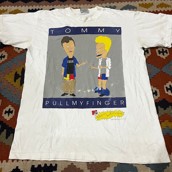 1990s Beavis and Butt Head Tommy Pull My Finger Size L Single
