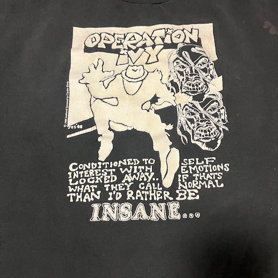 1998 Operation Ivy Size Xl Made in Usa Very Rare Label Merch Pre