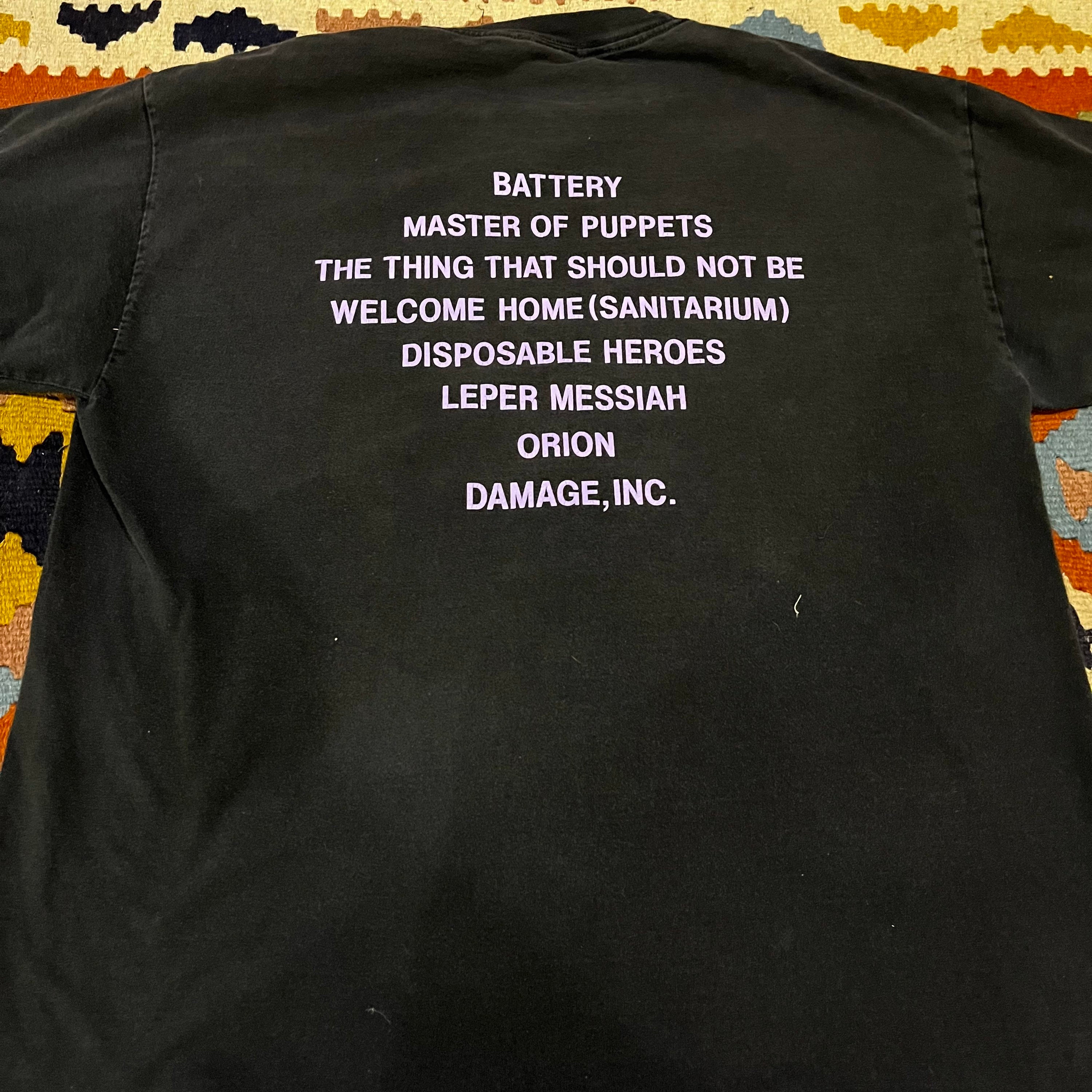 1994 Metallica T-shirt Giant License Size Xl Master of Puppets in