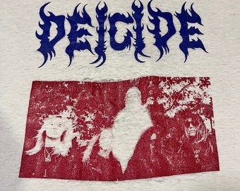 Vintage deicide metal band shirt  1989 single stitch size L super soft 50/50 blend