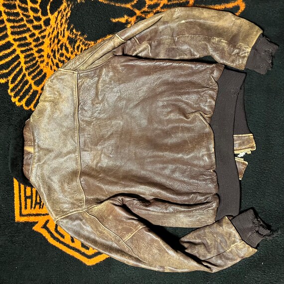 50s 60s  A2 style   pilot leather jacket size 38 … - image 2