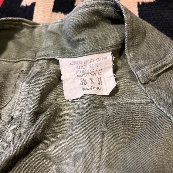 1960s vietnam war combat pants og green size 38 usmc… - Gem