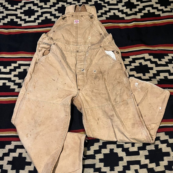 Beautiful 1950s Canvas Carhartt Overalls With Wool Blanket Lining