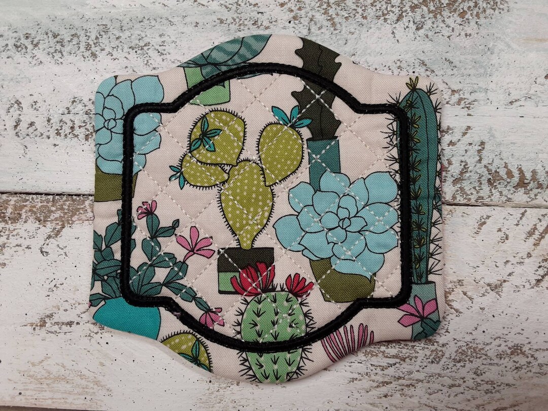 Cactus - Flower - Cute Mug Rug Coaster - 5