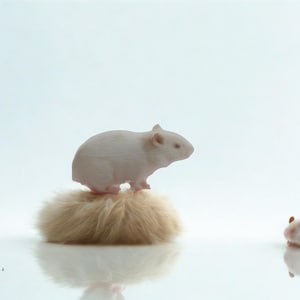 Mini figurine de hamster - Miniature magique pour animal de compagnie, décoration de petit hamster, objet de collection imprimé en 3D, petite, peinte ou non, plastique PLA