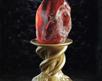 Miniature Crimson Philosopher’s Gem | Alchemist Red Stone Replica | 3D-Printed Collectible