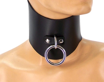 Leather Posture Bondage Collar (mature)