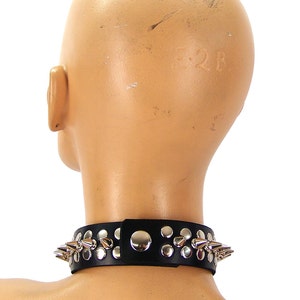 1/2 Metall Punk Spik Leder Choker Bild 2