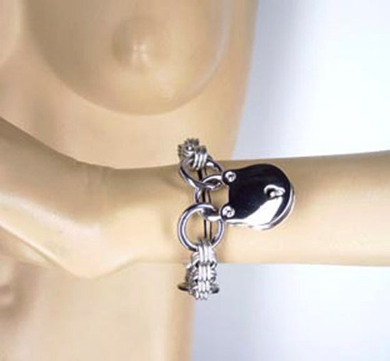 Locking Triple Link Chainmail Bracelet Etsy