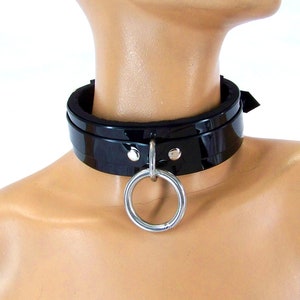 Classic Padded PVC Bondage Collar