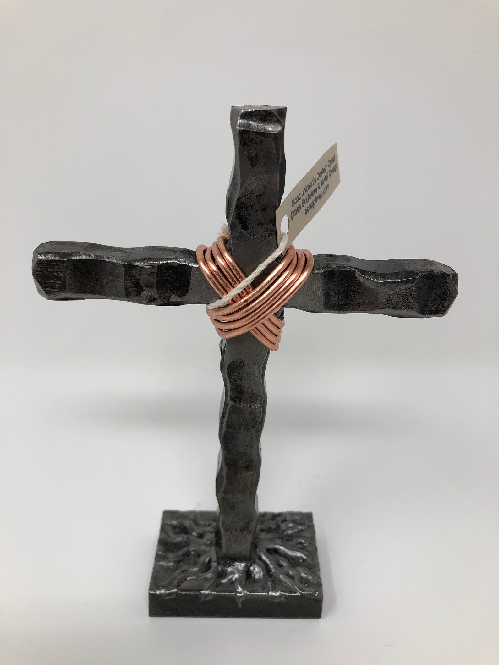 Religious Cross Sculpture Rooted Faith by Scott Jolman. A Etsy