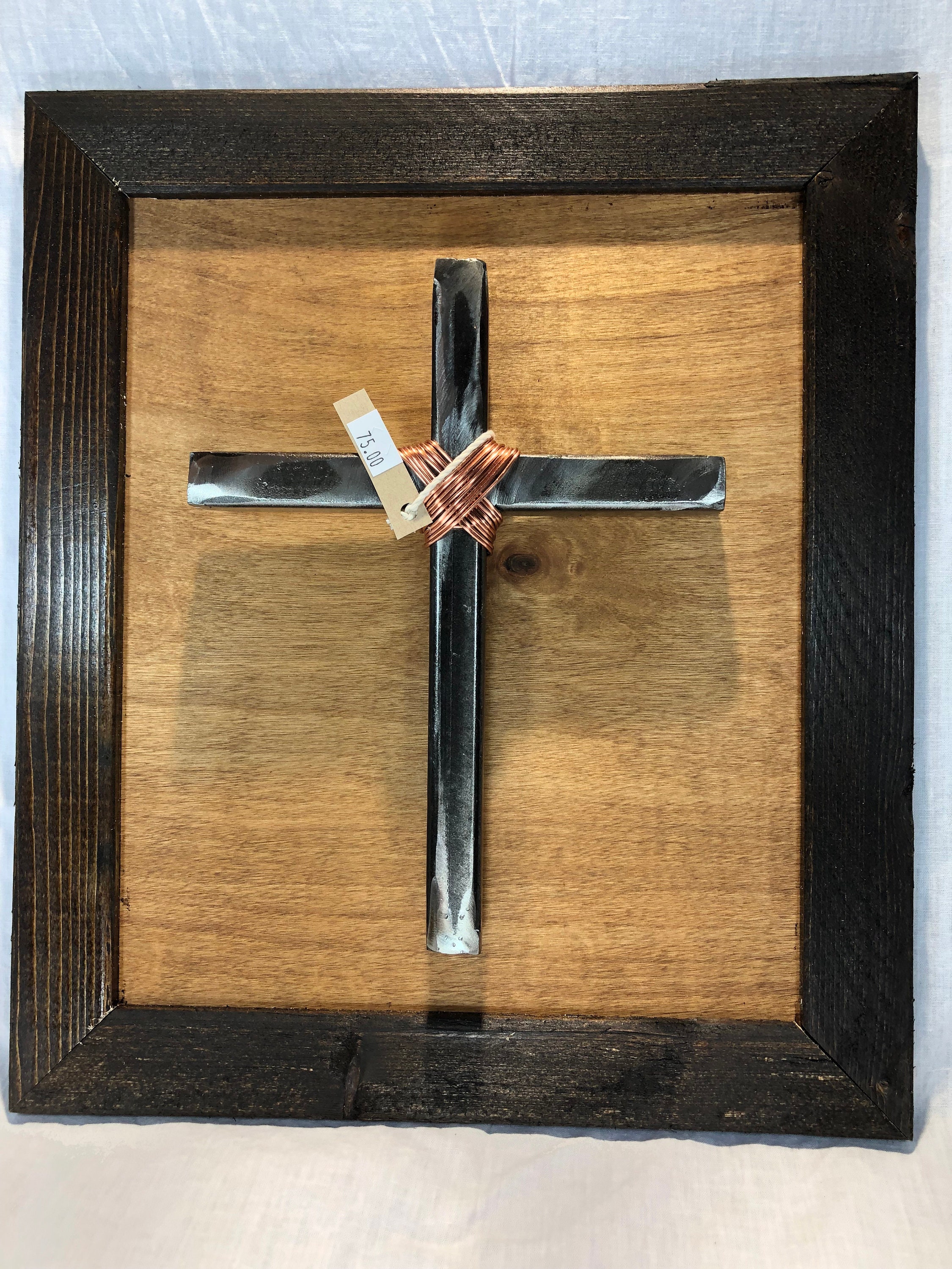 Religious Framed Cross Sculpture by Scott Jolman. A custom Etsy