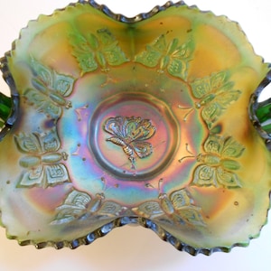 Fenton Glass Butterfly Green - Etsy