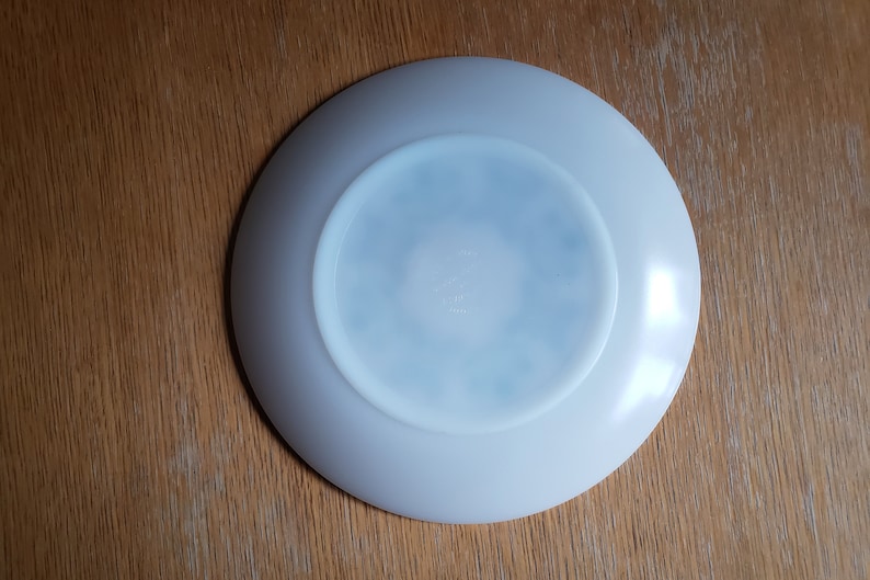Anchor Hocking Milk Glass Green Meadow Dinner Plate