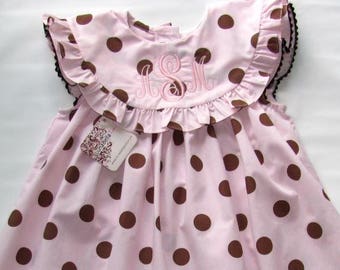 Monogrammed Dress, baby personalized dress, Girls monogrammed dress, Girls dresses, Monogram dress, Birthday Dress, baby dress, 12M