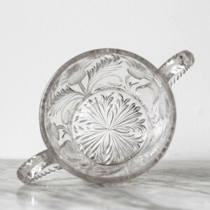 Antique Pressed Glass Thistle Trophy Style Bowl image 2