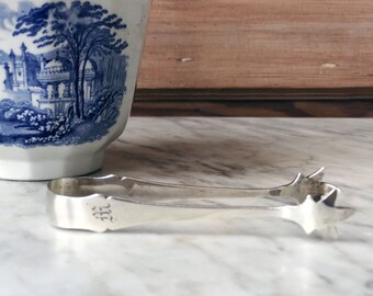 Sterling Silver Monogrammed Sugar Tongs