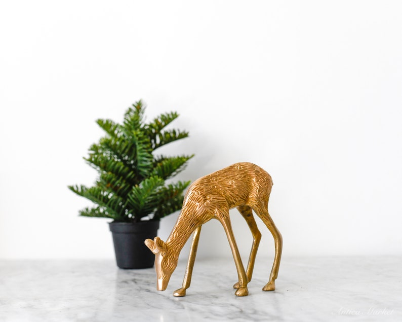 Brass Deer Figurine image 1