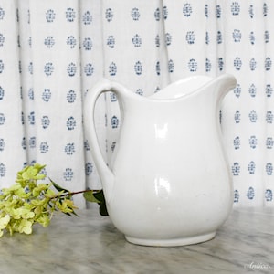 Antique White Ironstone Pitcher