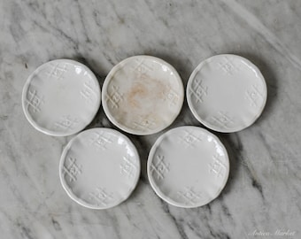 Antique Ironstone Butter Pats