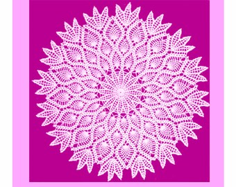 Crochet Pattern, Pineapple Doily, 1940 crochet pattern, instant download, digital download, Gift ideas, hairloom pattern, keepsake doily