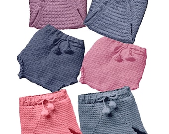Crochet Pattern, PDF Download, Diaper Cover, Soaker pants, Baby pattern, Infant shorts, 3 Crochet baby patterns