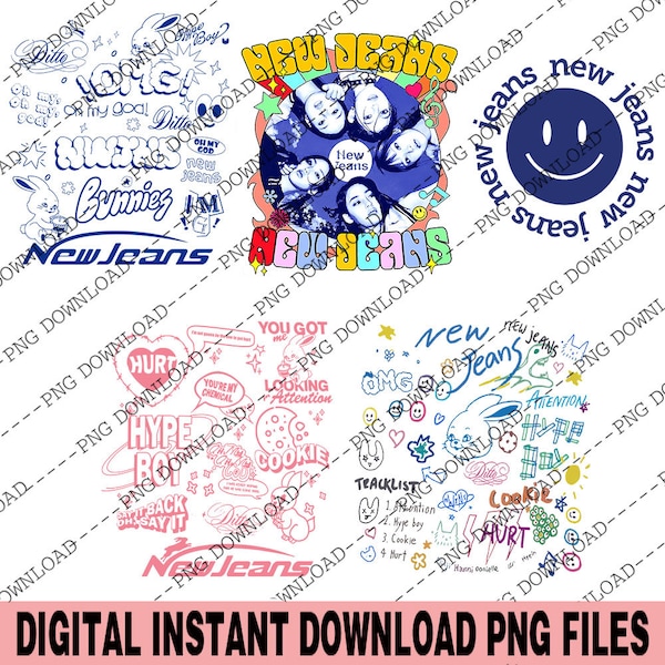 NewJeans Kpop Png, NewJeans Bunny Logo Png, New Jeans Tokki Png, Ready To Download