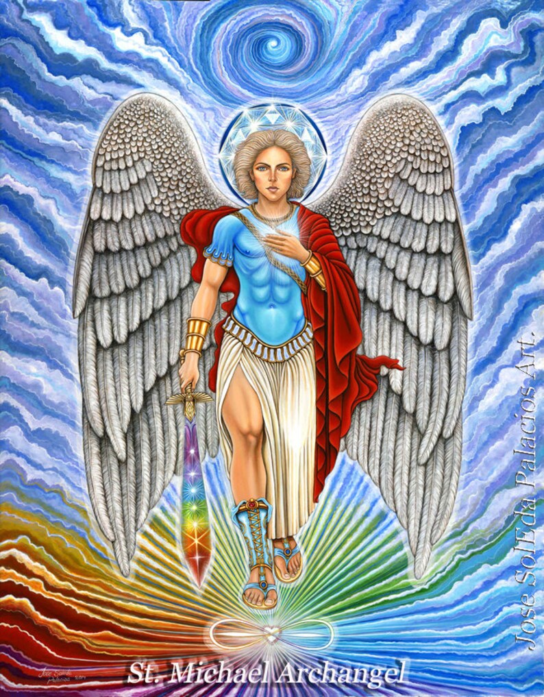 St Michael Archangel 11x14 Print by Jose Soleda Etsy