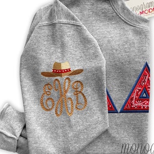 Add Cowgirl Big/Little Western Text to Sleeve