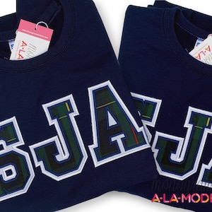 Satin Stitched College Sweatshirt | Varsity Sweatshirt | Custom Sweatshirt | Crewneck Sweatshirt