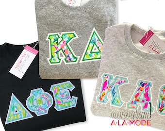 Greek Letter Sorority Crew Neck Sweatshirt, Available for All Greek Organizations, Sorority Sweatshirt
