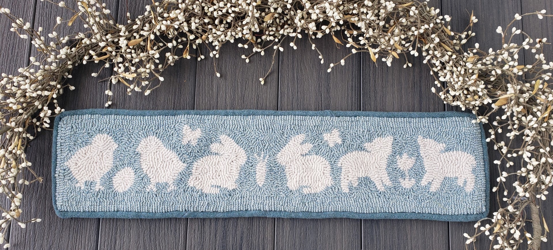 Easter Blessings Primitive Rug Hooking FULL Size PAPER PATTERN, Spring