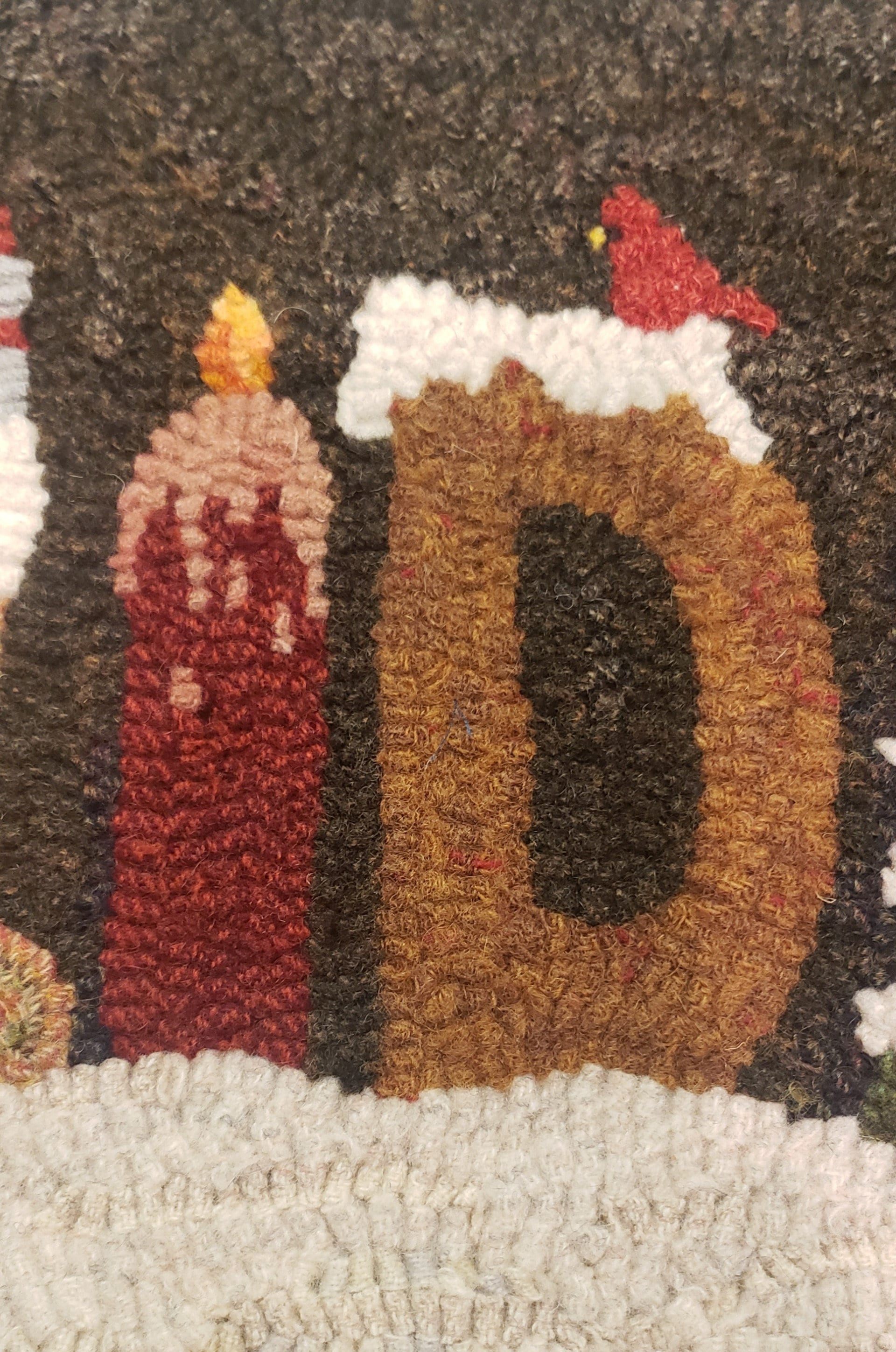 Happy Holidays Primitive Rug Hooking Pattern: Deer, Holly, Cardinal ...
