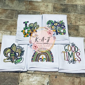 Mardi Gras Towels